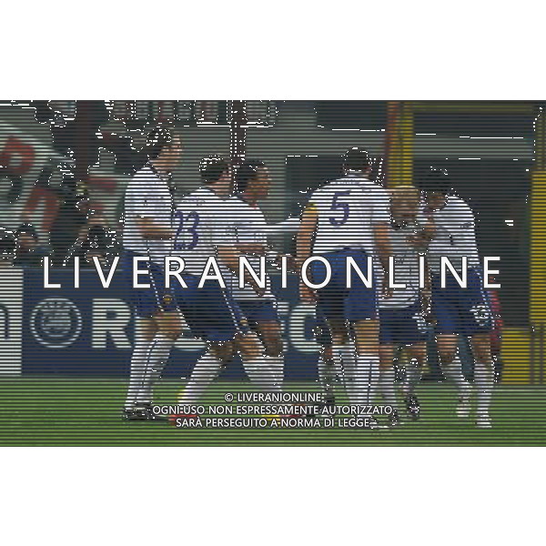 Champions League 2009/2010 Ottavi di Finale Milano - 16.02.2010 Milan-Manchester United Nella Foto:SCHOLES ESULTA /Ph.Vitez-Ag. Aldo Liverani