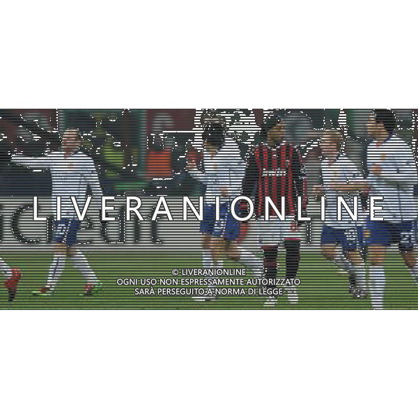 Champions League 2009/2010 Ottavi di Finale Milano - 16.02.2010 Milan-Manchester United Nella Foto:DELUSIONE RONALDINHO AL GOL DI SCHOLES /Ph.Vitez-Ag. Aldo Liverani