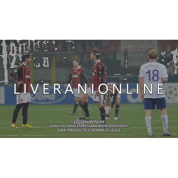 Champions League 2009/2010 Ottavi di Finale Milano - 16.02.2010 Milan-Manchester United Nella Foto:DELUSIONE MILAN AL GOL DI SCHOLES /Ph.Vitez-Ag. Aldo Liverani