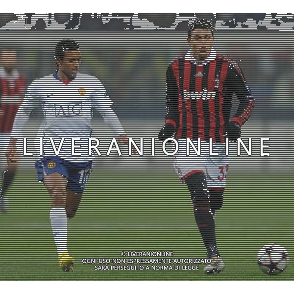 Champions League 2009/2010 Ottavi di Finale Milano - 16.02.2010 Milan-Manchester United Nella Foto:THIAGO SILVA-NANI /Ph.Vitez-Ag. Aldo Liverani