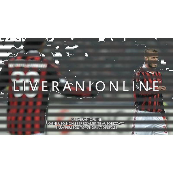 Champions League 2009/2010 Ottavi di Finale Milano - 16.02.2010 Milan-Manchester United Nella Foto:BECKHAM /Ph.Vitez-Ag. Aldo Liverani