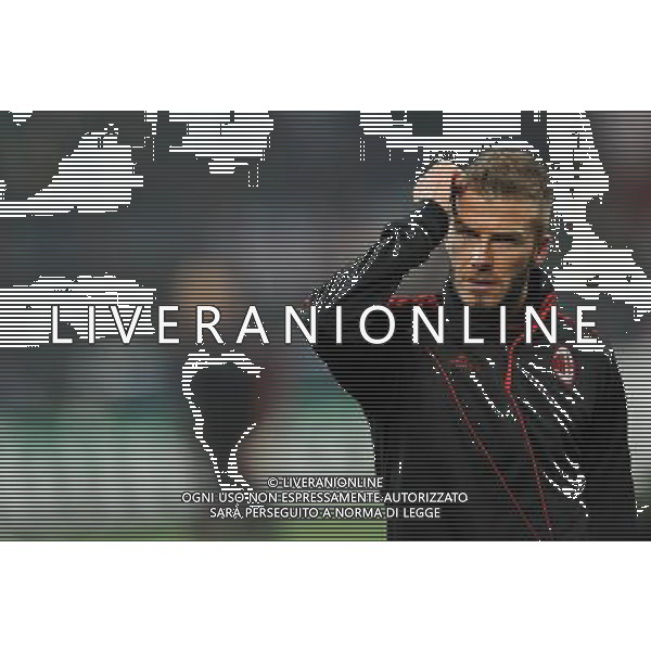 Champions League 2009/2010 Ottavi di Finale Milano - 16.02.2010 Milan-Manchester United Nella Foto:BECKHAM DAVID /Ph.Vitez-Ag. Aldo Liverani