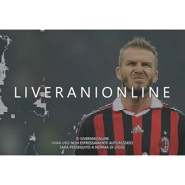 Champions League 2009/2010 Ottavi di Finale Milano - 16.02.2010 Milan-Manchester United Nella Foto:BECKHAM DAVID /Ph.Vitez-Ag. Aldo Liverani