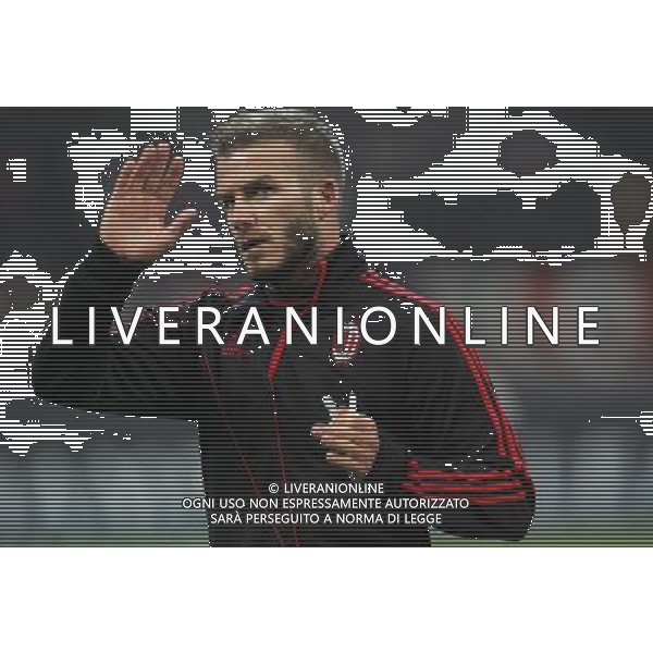 Milano 16-02-2010 Champions League 2009/2010 milan-manchester united 2:3 nella foto david beckham ph marco luzzani/ag aldo liverani s.a.s.