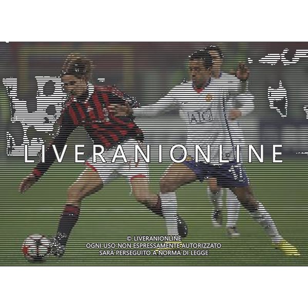 Milano 16-02-2010 Champions League 2009/2010 milan-manchester united 2:3 nella foto nani e luca antonini ph marco luzzani/ag aldo liverani s.a.s.