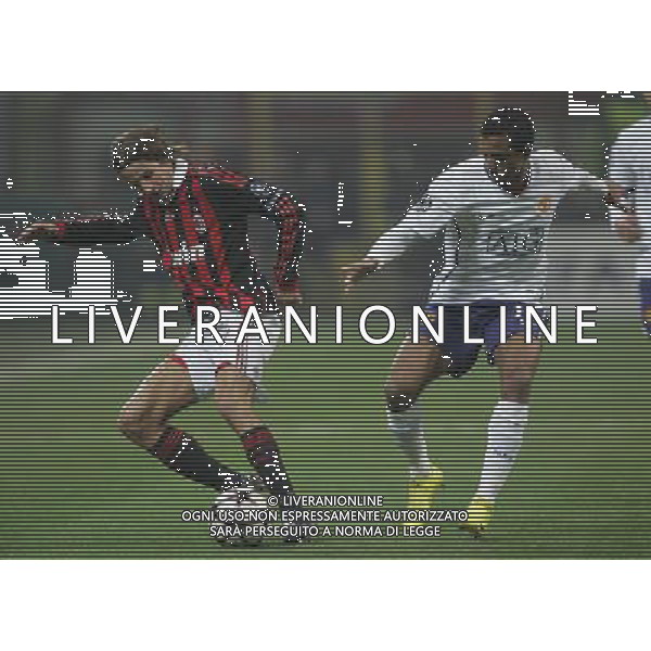 Milano 16-02-2010 Champions League 2009/2010 milan-manchester united 2:3 nella foto nani e luca antonini ph marco luzzani/ag aldo liverani s.a.s.
