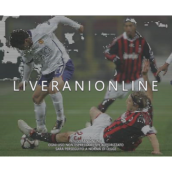 Milano 16-02-2010 Champions League 2009/2010 milan-manchester united 2:3 nella foto rafael e massimo ambrosini ph marco luzzani/ag aldo liverani s.a.s.