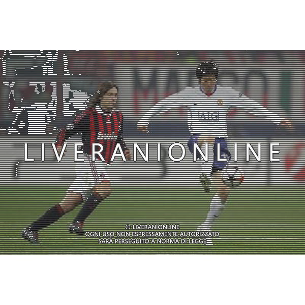 Milano 16-02-2010 Champions League 2009/2010 milan-manchester united 2:3 nella foto ji-sung park e andrea pirlo ph marco luzzani/ag aldo liverani s.a.s.
