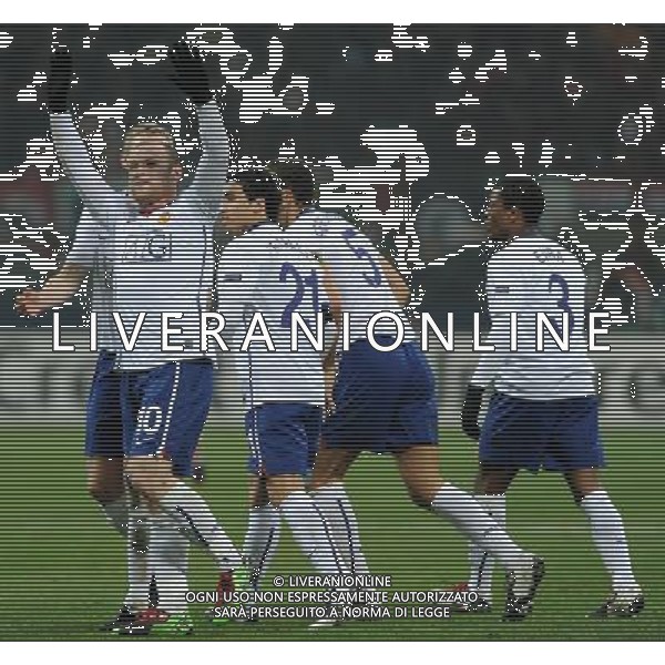 Champions League 2009/2010 Ottavi di Finale Milano - 16.02.2010 Milan-Manchester United Nella Foto:ROONEY WAYNE ESULTANZA /Ph.Vitez-Ag. Aldo Liverani