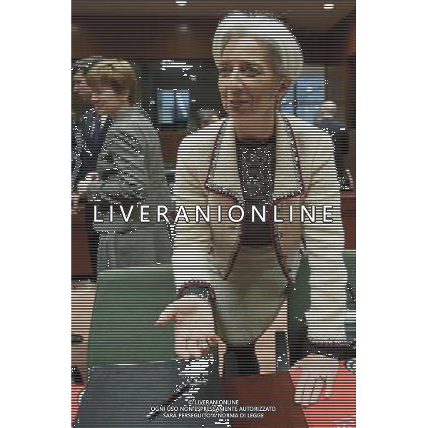 French Minister for Economy, Finance and Employment Christine Lagarde at the start of a European finance ministers council, Ecofin meeting in Brussels, Belgium on 2010-02-16 © by Wiktor Dabkowski /Agenzia Aldo Liverani Sas - ITALY ONLY - CONSIGLIO DEI MINISTRI DELLE FINANZE EUROPEI A BRUXELLES