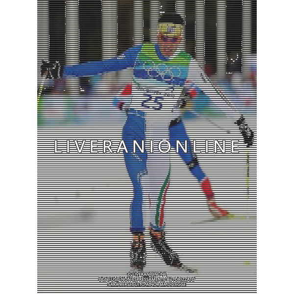 (100215) -- WHISTLER, Feb. 15, 2010 () -- Italy\'s Pietro Piller Cottrer competes during the men\'s 15km free of Cross-Country Skiing at the 2010 Winter Olympic Games in Whistler Olympic Park, Canada, Feb. 15, 2010. Pietro Piller Cottrer won a silver medal of the event. (/Chen Kai) /Agenzia Aldo Liverani Sas - ITALY ONLY - 21mi GIOCHI OLIMPICI INVERNALI OLIMPIADI DI VANCOUVER 2010 (CANADA) - SPECIALITA\' GARA MASCHILE CROSS COUNTRY (SCI DI FONDO A TECNICA LIBERA) 15 KM.