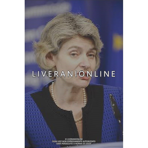 Irina Bokova the Director General of the United Nations Education, Scientific and Cultural Organization (UNESCO) hold a press conference at European Commission headquarters in Brussels, Belgium on 2010-02-17 © by Wiktor Dabkowski /Agenzia Aldo Liverani Sas - ITALY ONLY - Irina Bokova Presidente, direttrice generale dell\' Unesco a Bruxelles alla Commissione Europea