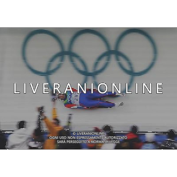 (100216) -- WHISTLER, Feb. 16, 2010 () -- Tatiana Ivanova of Russia competes in the women\'s singles luge event at the 2010 Winter Olympic Games in Whistler, Canada, on Feb. 16, 2010. Ivanova ranked fourth with a time of 2 minutes and 47.181 seconds. (/Xu Jiajun) (hy) /Agenzia Aldo Liverani Sas - ITALY ONLY - 21mi GIOCHI OLIMPICI INVERNALI OLIMPIADI DI VANCOUVER 2010 (CANADA)