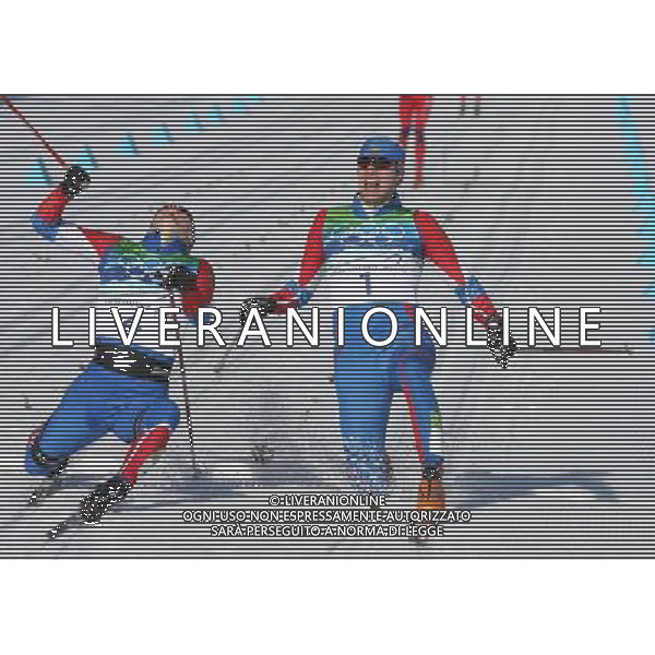 ITALY ONLY - CANADA: 21mi GIOCHI OLIMPICI INVERNALI OLIMPIADI DI VANCOUVER 2010 - specialita\' sci di fondo sprint a tecnica classica nella foto: NIKITA KRIUKOV( medaglia d\'oro) - ALEKSANDER PANZHINSKIY( medaglia d\'argento) FOTO JERZY KLESZCZ / NEWSPIX.PL - Ag. Aldo Liverani sas ITALY ONLY 