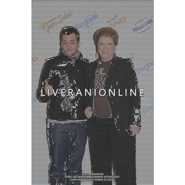 SANREMO 20/02/2010 60mo FESTIVAL DELLA CANZONE ITALIANA PHOTOCALL \'VINCITORE GIOVANI\' NELLA FOTO TONY MAIELLO MARA MAIONCHI PH.AG ALDO LIVERANI SAS