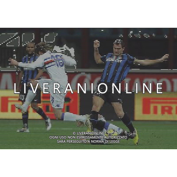 INTER - SAMPDORIA CAMPIONATO CALCIO SERIE A TIM 20/02/2010 NELLA FOTO DEJAN STANKOVIC E ANDREA POLI ©LUZZANI/AGENZIA ALDO LIVERANI SAS