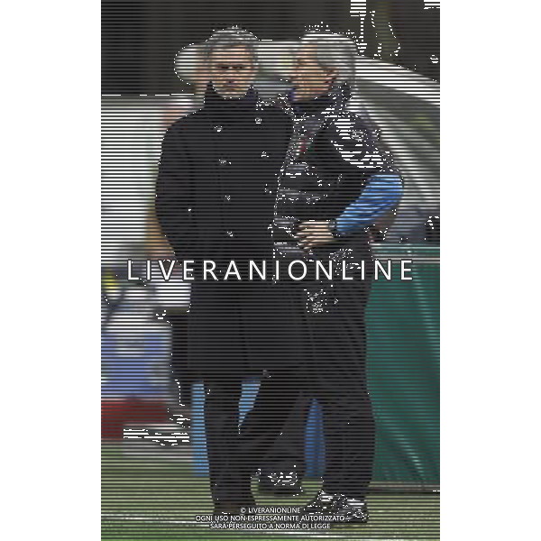 INTER - SAMPDORIA CAMPIONATO CALCIO SERIE A TIM 20/02/2010 NELLA FOTO JOSE\' MOURINHO E GIUSEPPE BARESI ©LUZZANI/AGENZIA ALDO LIVERANI SAS