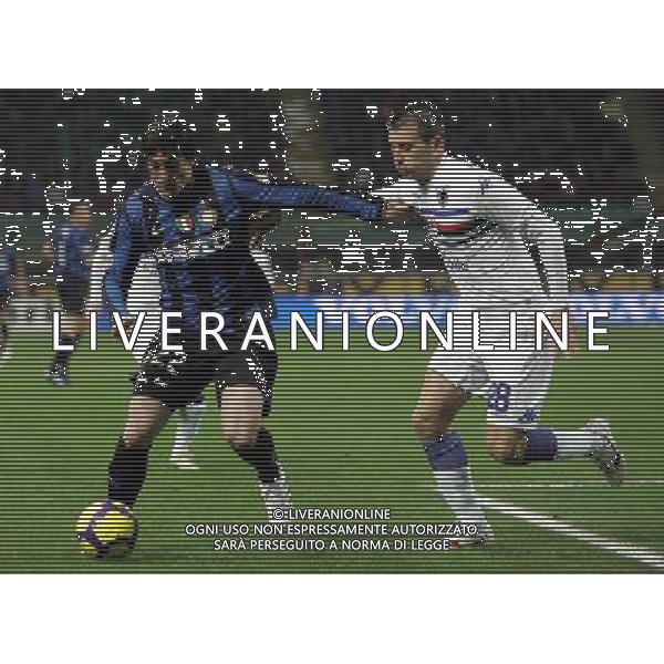 INTER - SAMPDORIA CAMPIONATO CALCIO SERIE A TIM 20/02/2010 NELLA FOTO DIEGO MILITO E GASTALDELLO ©LUZZANI/AGENZIA ALDO LIVERANI SAS