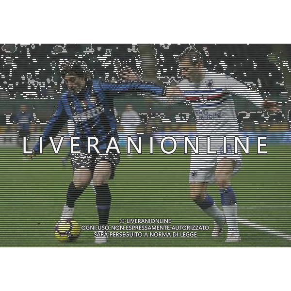 Milano 20-02-2010 Serie A TIM 2009/2010 inter-sampdoria 0:0 nella foto diego alberto milito e daniele gastaldello ph marco luzzani/ag aldo liverani s.a.s.