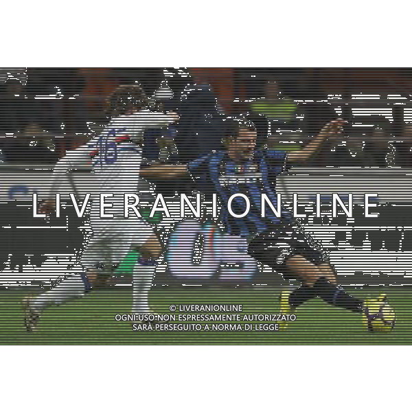 Milano 20-02-2010 Serie A TIM 2009/2010 inter-sampdoria 0:0 nella foto dejan stankovic e andrea poli ph marco luzzani/ag aldo liverani s.a.s.