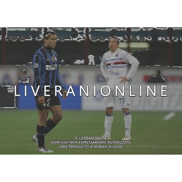 Milano 20-02-2010 Serie A TIM 2009/2010 inter-sampdoria 0:0 nella foto ivan ramiro cordoba esce dal campo dopo l\'espulsione ph marco luzzani/ag aldo liverani s.a.s.