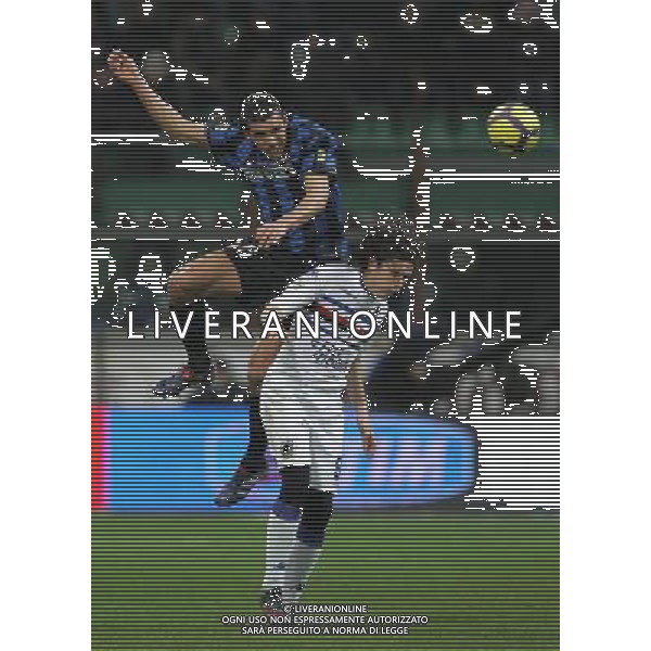 Milano 20-02-2010 Serie A TIM 2009/2010 inter-sampdoria 0:0 nella foto lucio e nicola pozzi ph marco luzzani/ag aldo liverani s.a.s.