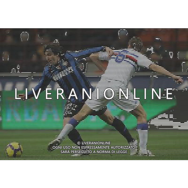 Milano 20-02-2010 Serie A TIM 2009/2010 inter-sampdoria 0:0 nella foto diego alberto milito e stefano lucchini ph marco luzzani/ag aldo liverani s.a.s.