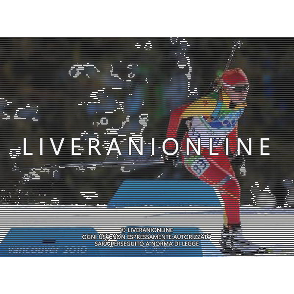 (100218) -- WHISTLER, Feb. 18, 2010 () -- China\'s Kong Yingchao competes in the women\'s biathlon 15km individual competition at the 2010 Winter Olympic Games in Whistler, Canada, on Feb. 18, 2010. (/Shen Hong) (hy) /Agenzia Aldo Liverani Sas - ITALY ONLY - CANADA: 21mi GIOCHI OLIMPICI INVERNALI OLIMPIADI DI VANCOUVER 2010