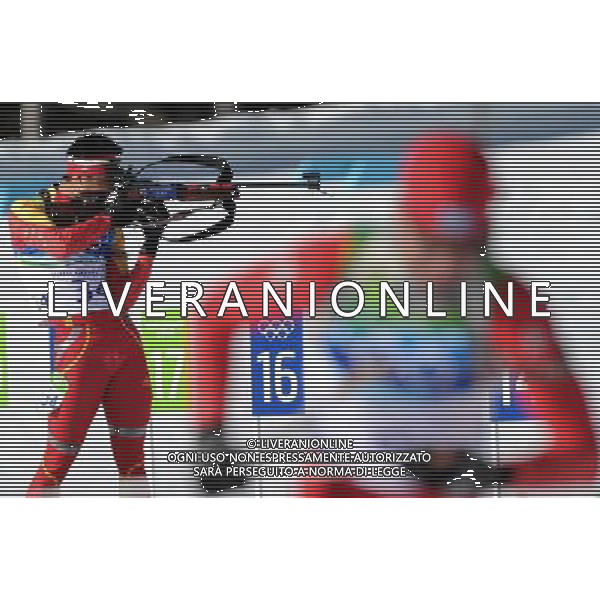(100218) -- WHISTLER, Feb. 18, 2010 () -- China\'s Zhang Chengye shoots in the men\'s biathlon 20km individual competition at the 2010 Winter Olympic Games in Whistler, Canada, on Feb. 18, 2010. Zhang ranked 19th. (/Shen Hong) (hy) /Agenzia Aldo Liverani Sas - ITALY ONLY - CANADA: 21mi GIOCHI OLIMPICI INVERNALI OLIMPIADI DI VANCOUVER 2010