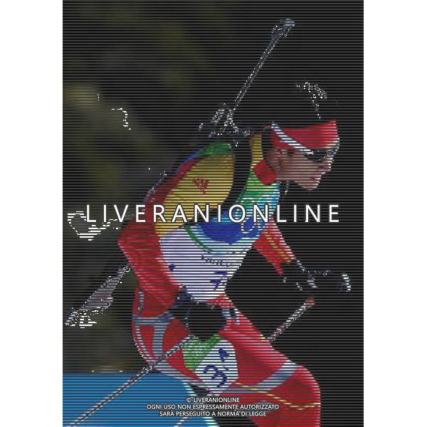 (100218) -- WHISTLER, Feb. 18, 2010 () -- China\'s Zhang Chengye competes in the men\'s biathlon 20km individual competition at the 2010 Winter Olympic Games in Whistler, Canada, on Feb. 18, 2010. Zhang ranked 19th. (/Shen Hong) (hy) /Agenzia Aldo Liverani Sas - ITALY ONLY - CANADA: 21mi GIOCHI OLIMPICI INVERNALI OLIMPIADI DI VANCOUVER 2010