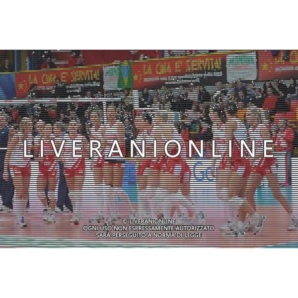 Findomestic Volley Cup - Campionato Pallavolo Serie A1 Femminile Busto Arsizio (VA) 14-02-2010 Yamamay Busto Arsizio - Scavolini Pesaro nella foto: le giocatrici della Scavolini Pesaro foto Garavaglia - ag. Aldo Liverani sas