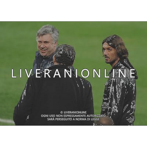 Champions League 2009/2010 Ottavi di Finale Andata Milano - 23.02.2010 Allenamento prepartita Chelsea Nella Foto:CARLO ANCELOTTI-MALDINI PAOLO /Ph.Vitez-Ag. Aldo Liverani