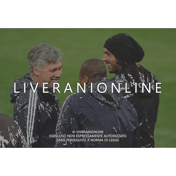 Champions League 2009/2010 Ottavi di Finale Andata Milano - 23.02.2010 Allenamento prepartita Chelsea Nella Foto:CARLO ANCELOTTI-MALDINI PAOLO /Ph.Vitez-Ag. Aldo Liverani
