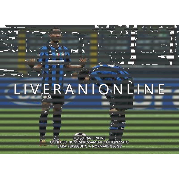 Champions League 2009/2010 Ottavi di Finale Andata Milano - 24.02.2010 Inter-Chelsea Nella Foto:ETO\'O E MILITO DOPO IL GOL DI KALOU /Ph.Vitez-Ag. Aldo Liverani