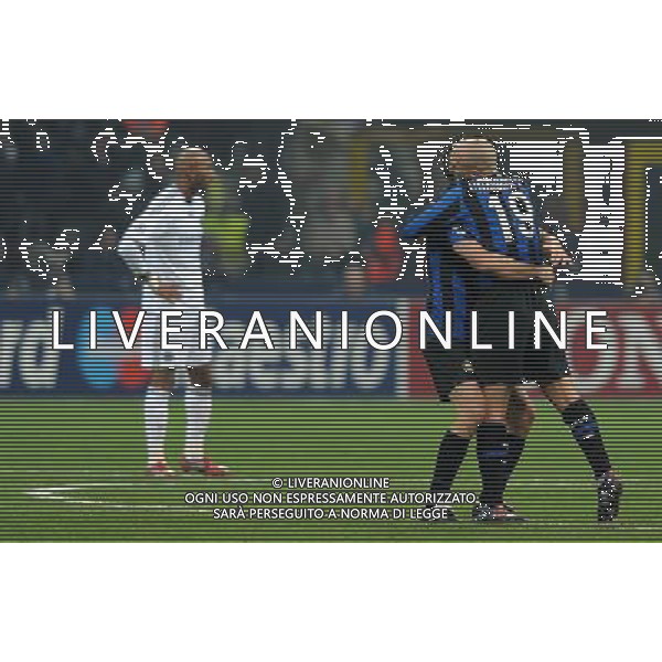 Champions League 2009/2010 Ottavi di Finale Andata Milano - 24.02.2010 Inter-Chelsea Nella Foto:CAMBIASSO ESULTA /Ph.Vitez-Ag. Aldo Liverani