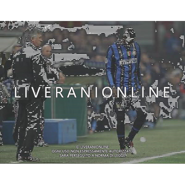 INTER - CHELSEA CHAMPIONS LEAGUE OTTAVI DI ANDATA 24/02/2010 NELLA FOTO MARIO BALOTELLI E CARLO ANCELOTTI ©LUZZANI/AGENZIA ALDO LIVERANI SAS