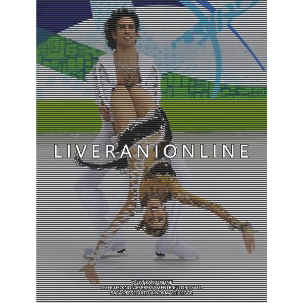 (100222) -- VANCOUVER, Feb. 22, 2010 () -- Tanith Belbin(Below)/Benjamin Agosto of the United States perform during the ice dancing free dance of figure skating at the 2010 Winter Olympic Games in Vancouver, Canada, Feb. 22, 2010. Tanith Belbin/Benjamin Agosto ranked 4th with 203.07 points. (/Luo Gengqian) (hy) /Agenzia Aldo Liverani Sas - ITALY ONLY - CANADA: 21mi GIOCHI OLIMPICI INVERNALI OLIMPIADI DI VANCOUVER 2010