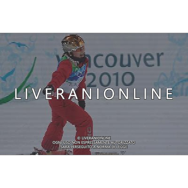 (100224) -- VANCOUVER, Feb. 24, 2010 () -- China\'s Guo Xinxin reacts after her final jump during the women\'s aerials final of Freestyle Skiing at the 2010 Winter Olympic Games in Cypress Mountain, Canada, Feb. 24, 2010. Guo Xinxin won a bronze medal of the event with 205.22 points. (/Qi Heng) /Agenzia Aldo Liverani Sas - ITALY ONLY - CANADA: 21mi GIOCHI OLIMPICI INVERNALI OLIMPIADI DI VANCOUVER 2010
