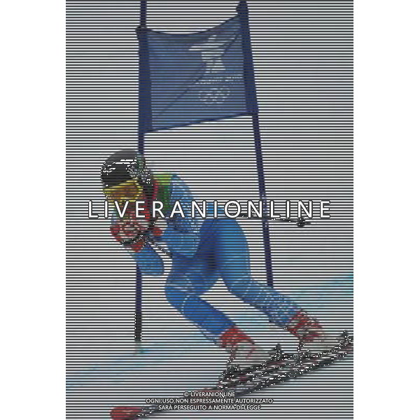 (100224) -- WHISTLER, Feb. 24, 2010 () -- Iran\'s Marjan Kalhor acts during the women\'s Giant Slalom 1st run of Alpine Skiing at the 2010 Winter Olympic Games in Whistler, Canada, Feb. 24, 2010. Due to the weather, the second round of the event was postponed to Thursday. (/Wu Wei) /Agenzia Aldo Liverani Sas - ITALY ONLY - CANADA: 21mi GIOCHI OLIMPICI INVERNALI OLIMPIADI DI VANCOUVER 2010