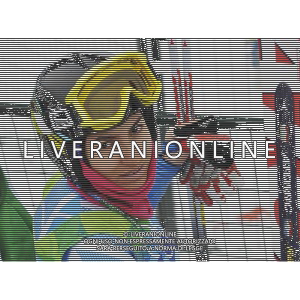 (100224) -- WHISTLER, Feb. 24, 2010 () -- Iran\'s Marjan Kalhor reacts after the women\'s Giant Slalom 1st run of Alpine Skiing at the 2010 Winter Olympic Games in Whistler, Canada, Feb. 24, 2010. Due to the weather, the second round of the event was postponed to Thursday. (/Wu Wei) /Agenzia Aldo Liverani Sas - ITALY ONLY - CANADA: 21mi GIOCHI OLIMPICI INVERNALI OLIMPIADI DI VANCOUVER 2010