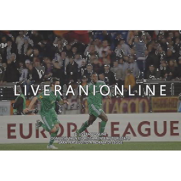 AS Roma vs Panathinaikos 25/02/2010 Uefa Europa League 2009/2010 Ritorno dei sedicesimi di finale nella foto: l\'esultanza di cisse dopo il gol su rigore ph. Corradetti / ©Agenzia Aldo LIVERANI Sas