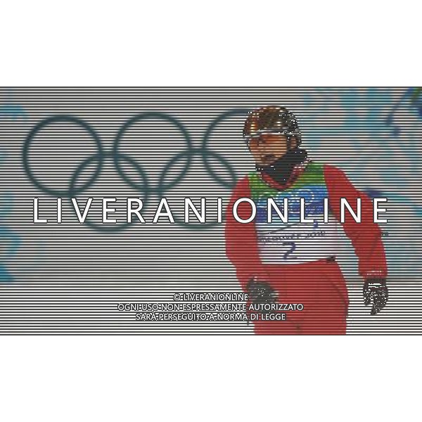 (100224) -- VANCOUVER, Feb. 24, 2010 () -- China\'s Guo Xinxin reacts after her jump during the women\'s aerials final of Freestyle Skiing at the 2010 Winter Olympic Games in Cypress Mountain, Canada, Feb. 24, 2010. Guo Xinxin won a bronze medal of the event with 205.22 points. (/Xu Jiajun) /Agenzia Aldo Liverani Sas - ITALY ONLY - CANADA: 21mi GIOCHI OLIMPICI INVERNALI OLIMPIADI DI VANCOUVER 2010