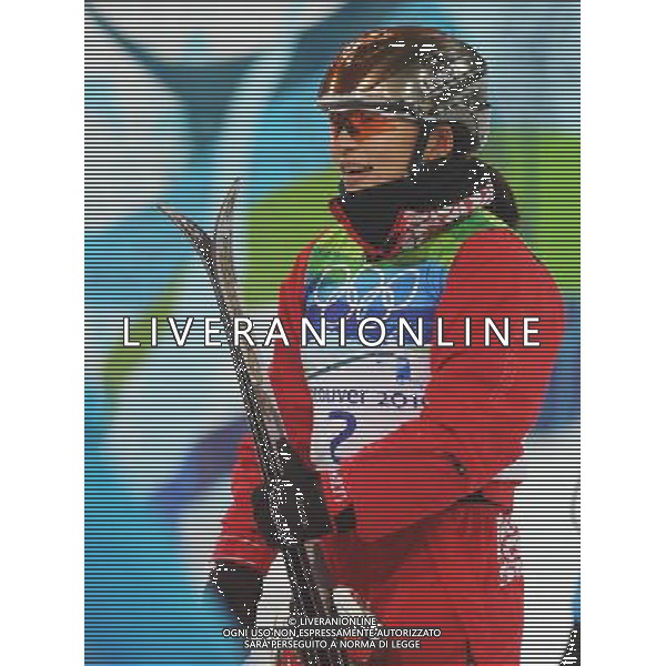 (100224) -- VANCOUVER, Feb. 24, 2010 () -- China\'s Guo Xinxin reacts after her jump during the women\'s aerials final of Freestyle Skiing at the 2010 Winter Olympic Games in Cypress Mountain, Canada, Feb. 24, 2010. Guo Xinxin won a bronze medal of the event with 205.22 points. (/Xu Jiajun) /Agenzia Aldo Liverani Sas - ITALY ONLY - CANADA: 21mi GIOCHI OLIMPICI INVERNALI OLIMPIADI DI VANCOUVER 2010