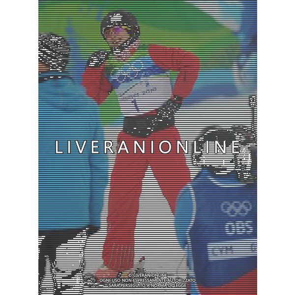 (100224) -- VANCOUVER, Feb. 24, 2010 () -- China\'s Li Nina reacts after her final jump during the women\'s aerials final of Freestyle Skiing at the 2010 Winter Olympic Games in Cypress Mountain, Canada, Feb. 24, 2010. Li Nina won a silver medal of the event with 207.23 points. (/Xu Jiajun) /Agenzia Aldo Liverani Sas - ITALY ONLY - CANADA: 21mi GIOCHI OLIMPICI INVERNALI OLIMPIADI DI VANCOUVER 2010