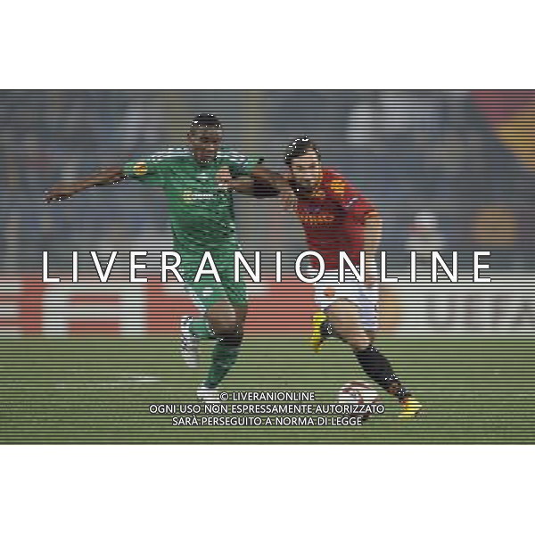 Roma - 25/02/2010 - Stadio Olimpico - Uefa Europa League 2009/2010 - Ritorno dei sedicesimi di finale - AS Roma vs Panathinaikos - nella foto: Mirko VUCINIC e SIMAO ph. Corradetti / ©Aldo LIVERANI Sas