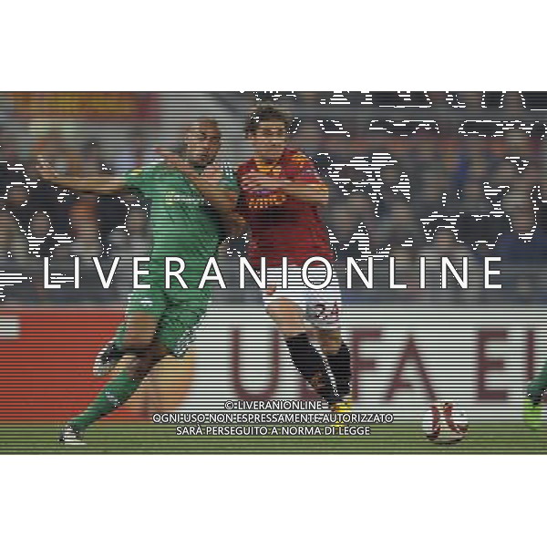 Roma - 25/02/2010 - Stadio Olimpico - Uefa Europa League 2009/2010 - Ritorno dei sedicesimi di finale - AS Roma vs Panathinaikos - nella foto: Alessio CERCI e Cedric KANTE\' ph. Corradetti / ©Aldo LIVERANI Sas