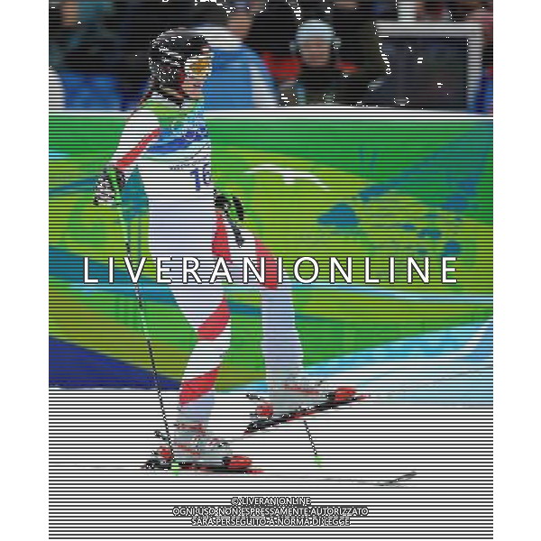 (100225) -- WHISTLER, Feb. 25, 2010 () -- Austria\'s Elisabeth Goergl reacts during the women\'s giant slalom of Alpine Skiing at the 2010 Winter Olympic Games in Whistler, Canada, Feb. 25, 2010. Elisabeth Goergl won a bronze medal of the event with a total time of 2 minutes and 27.25 seconds. (/Chen Kai) /Agenzia Aldo Liverani Sas - ITALY ONLY - CANADA: 21mi GIOCHI OLIMPICI INVERNALI OLIMPIADI DI VANCOUVER 2010