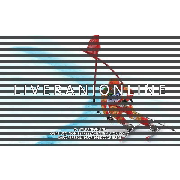 (100225) -- WHISTLER, Feb. 25, 2010 () -- China\'s Xia Lina acts during the women\'s giant slalom of Alpine Skiing at the 2010 Winter Olympic Games in Whistler, Canada, Feb. 25, 2010. (/Chen Kai) /Agenzia Aldo Liverani Sas - ITALY ONLY - CANADA: 21mi GIOCHI OLIMPICI INVERNALI OLIMPIADI DI VANCOUVER 2010