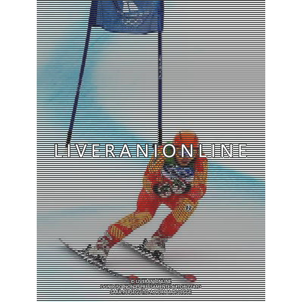 (100225) -- WHISTLER, Feb. 25, 2010 () -- China\'s Xia Lina acts during the women\'s giant slalom of Alpine Skiing at the 2010 Winter Olympic Games in Whistler, Canada, Feb. 25, 2010. (/Chen Kai) /Agenzia Aldo Liverani Sas - ITALY ONLY - CANADA: 21mi GIOCHI OLIMPICI INVERNALI OLIMPIADI DI VANCOUVER 2010