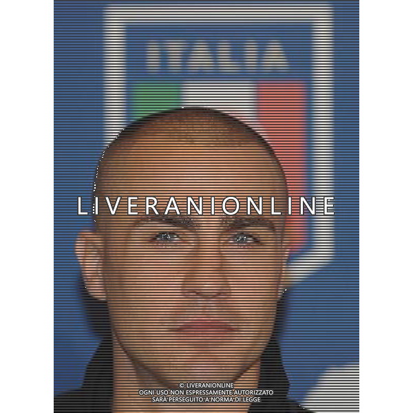 Raduno Nazionale Italiana a Coverciano Coverciano(FI) - 01.03.2010 Presentazione Nuove Maglie del Mondiale Sud Africa 2010 e Conferenza Stampa Nella Foto:CANNAVARO FABIO /Ph.Vitez-Ag. Aldo Liverani